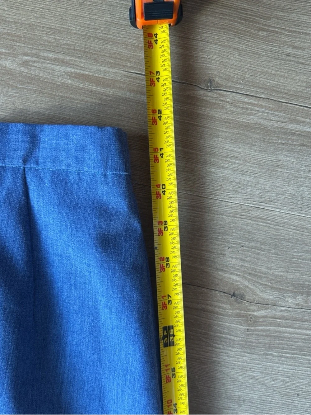 Blue Maxi Skirt with Colorful Umbrella Appliqués